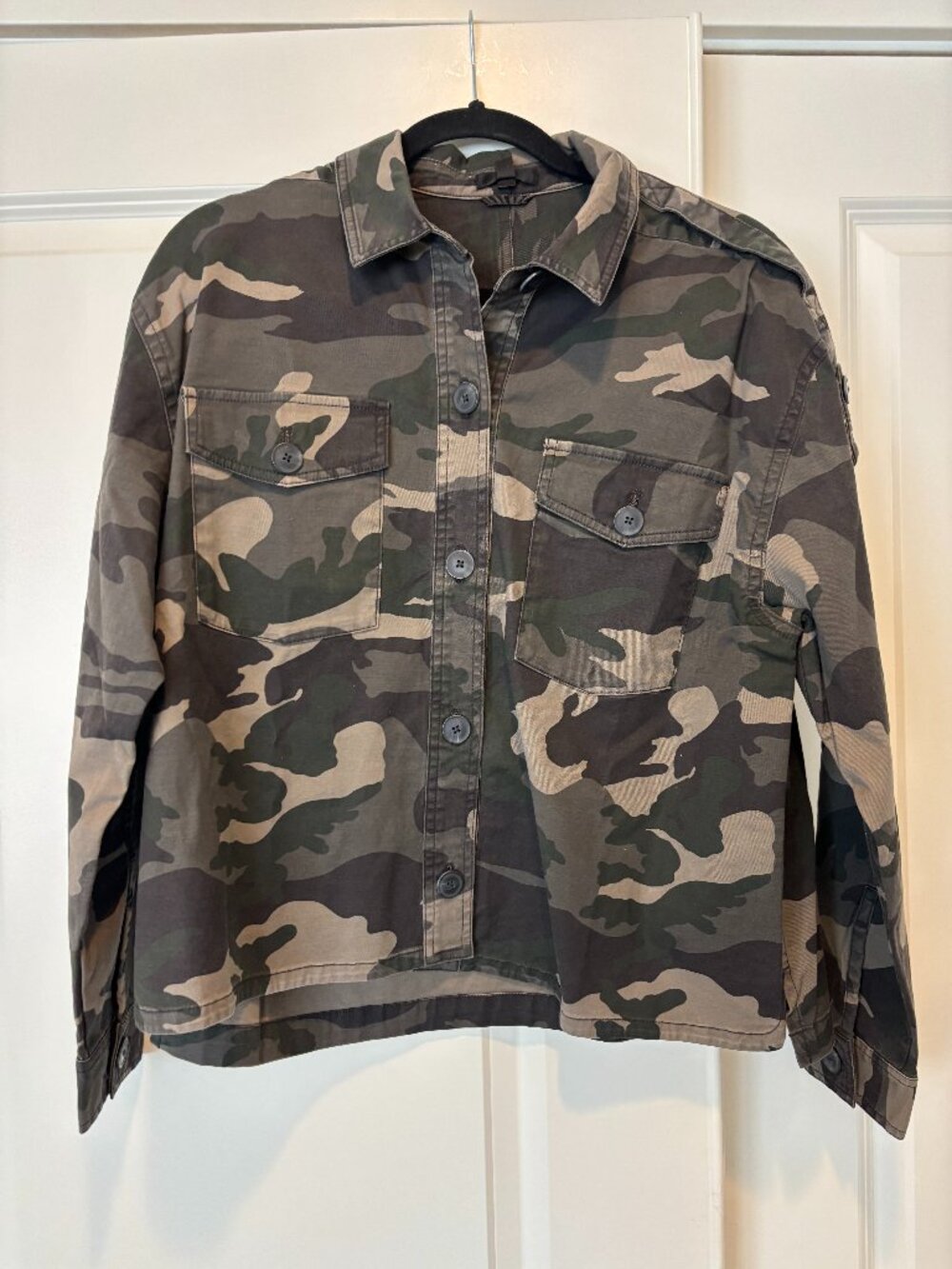 ATM Anthony Thomas Meililo Collared Canvas Jacket - Camo design.  Size M